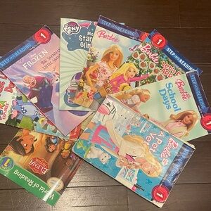 Barbie and Frozen Kids Reading Books Set Level 1